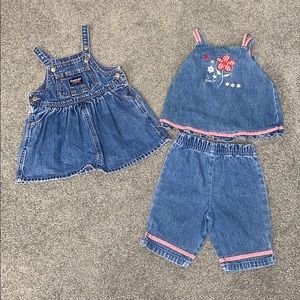 Lot of Denim Outfits Size 12 Months